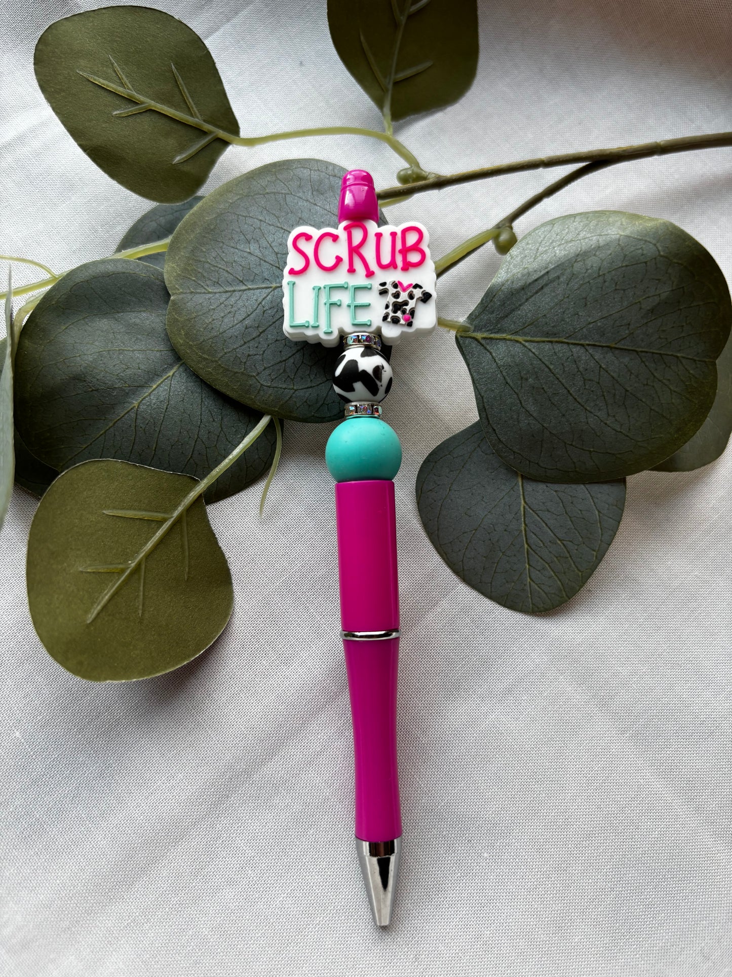 Scrub Life pink cow