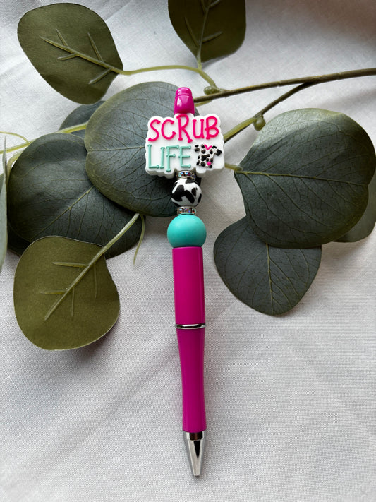 Scrub Life pink cow